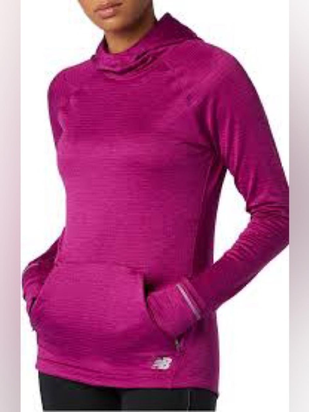 New Balance Heat Grid Fuchsia Hoodie